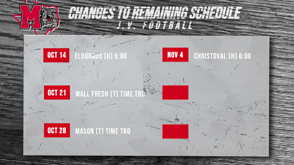 JV Football Schedule